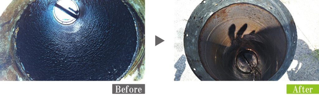 G-Eco工法施工事例　飲食店ダクトの洗浄